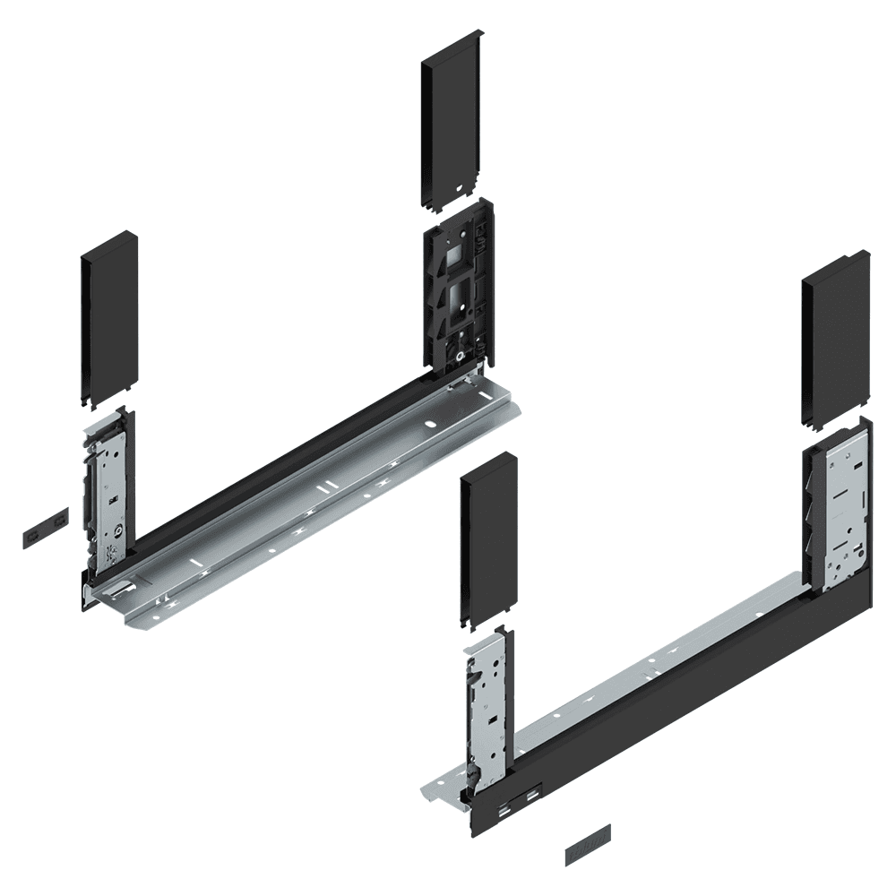 17-23/32" Legrabox Drawer System C Height 6-31/32", Carbon Black Matte Main - Image