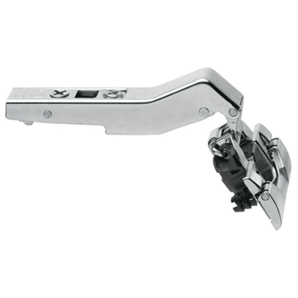 Clip Top +45&#730; II Angled 110&#730; Opening Hinge with BLUMOTION Soft-Closing, 45mm Boring Pattern, Full Overlay, Nickel-Plated, Inserta - Main Image