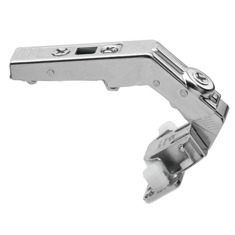 Clip Top Bi-Fold 60&#730; Opening Hinge, 45mm Bore Pattern, Self-Closing, Nickel-Plated, Dowelled - Alt Image 1