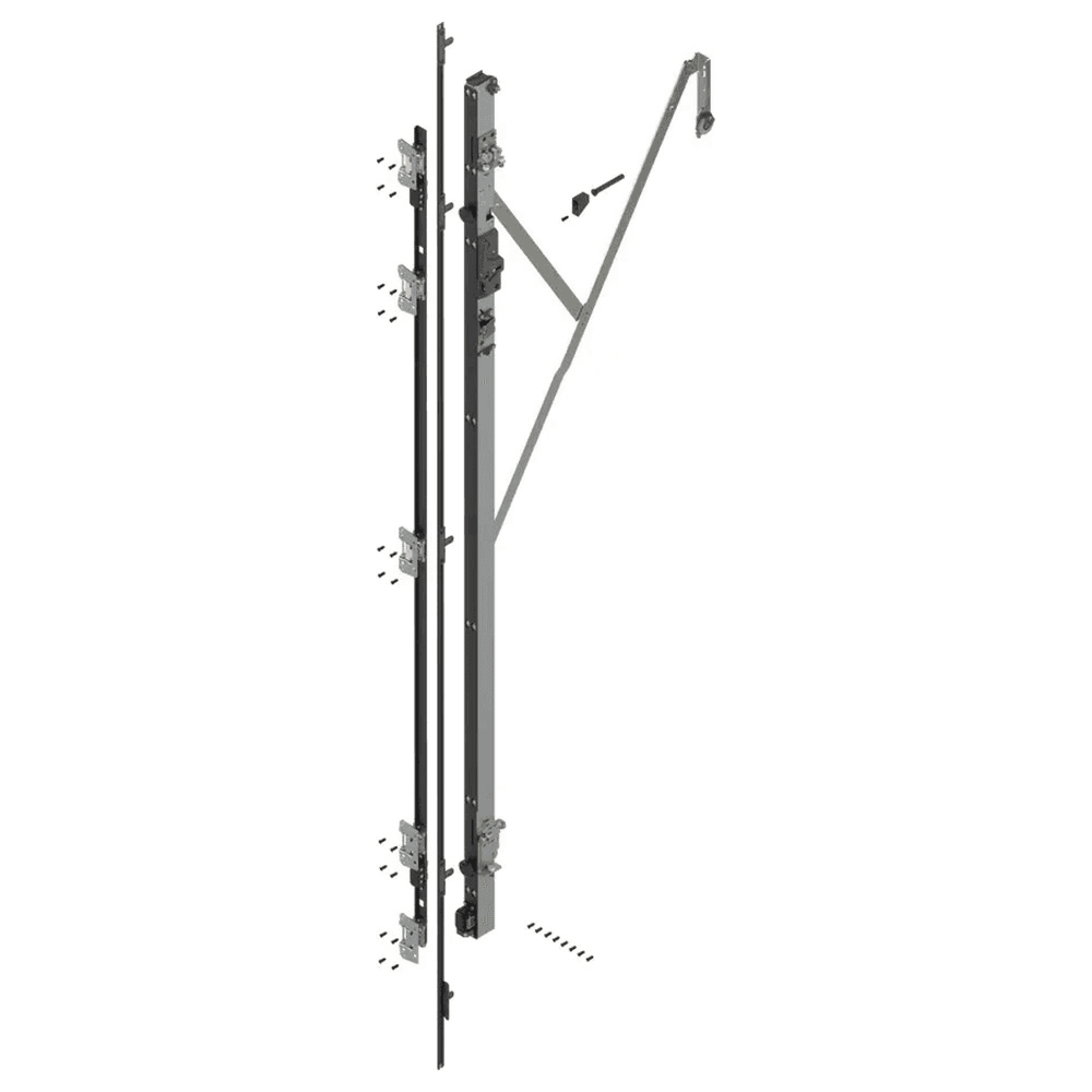 REVEGO uno Right Hand Hinge Bracket Set with TIP-ON, Zinc-Plated, 2057mm Alt 1 - Image