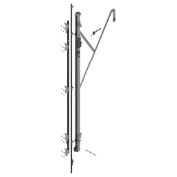 REVEGO uno Right Hand Hinge Bracket Set with TIP-ON, Zinc-Plated, 2057mm Alt 1 - Image