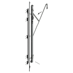 REVEGO uno Left Hand Hinge Bracket Set with TIP-ON, Zinc-Plated, 1907mm Main - Image
