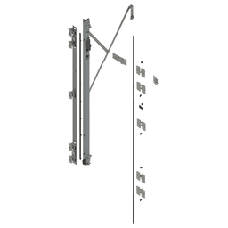 REVEGO duo Left Hand Hinge Bracket Set with TIP-ON, Zinc-Plated, 1950mm Main - Image