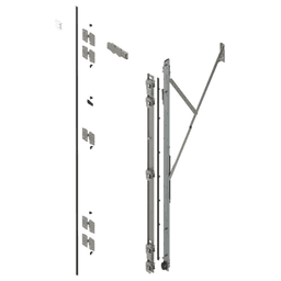 REVEGO duo Right Hand Hinge Bracket Set with TIP-ON, Zinc-Plated, 2100mm Main - Image