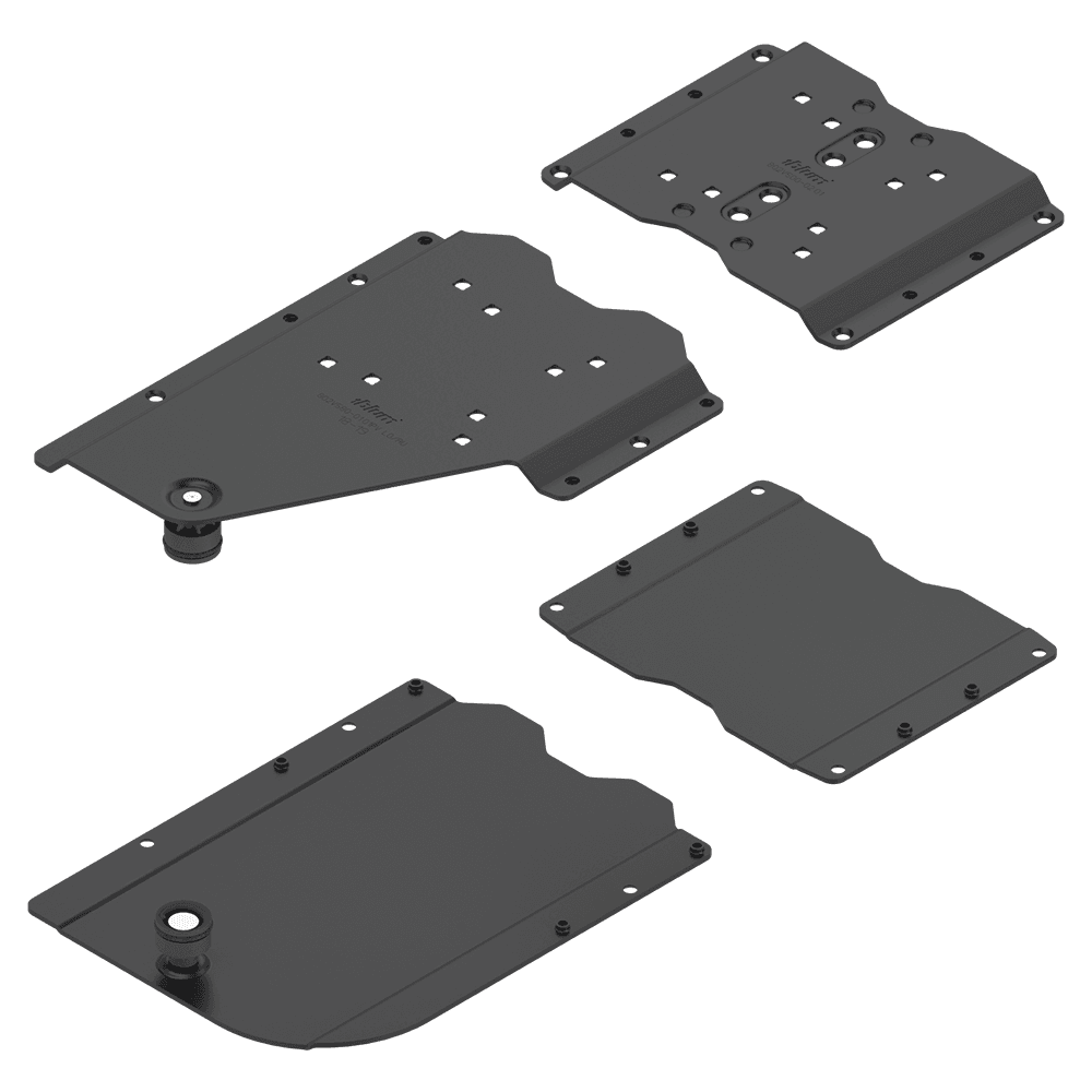 Revego Duo Left Pocket Connector Set for Worktop-Mounted Cabinet, Black Main - Image