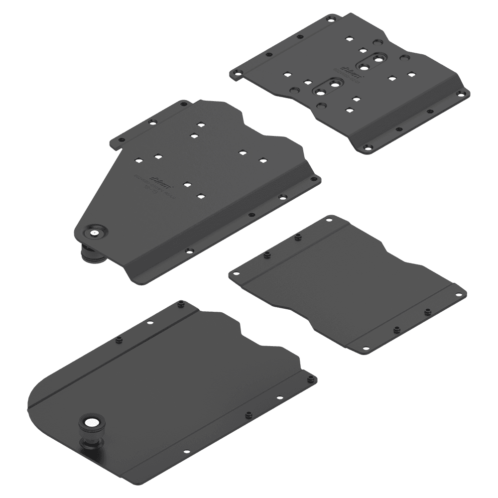 Revego Duo Right Pocket Connector Set for Worktop-Mounted Cabinet, Black Main - Image