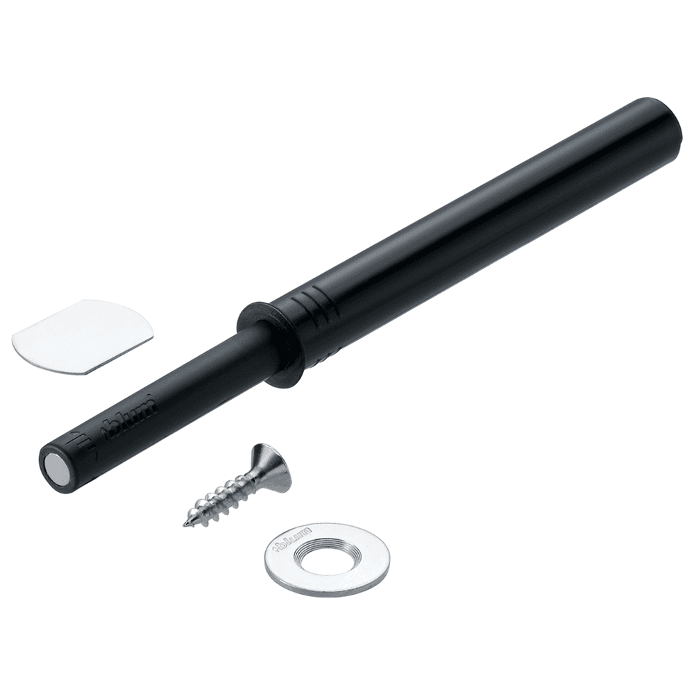 Tip-On Push to Open Set for Large Doors Over 48", Black - Main Image