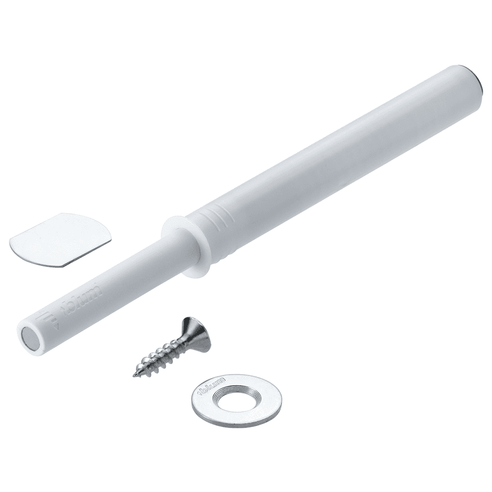Tip-On Push to Open Set for Large Doors Over 48", White - Main Image