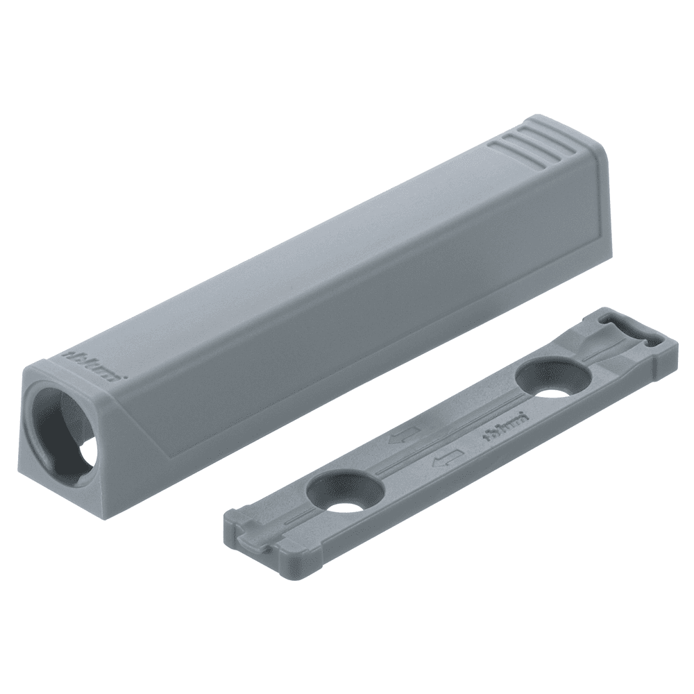 Tip-On Push to Open In-Line Adaptor Plate, Gray - Main Image