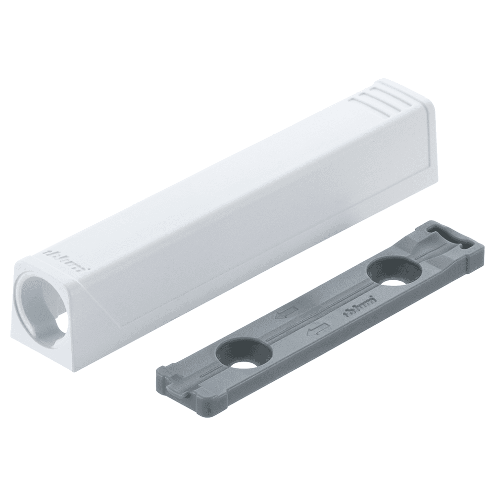Tip-On Push to Open In-Line Adaptor Plate, White - Main Image