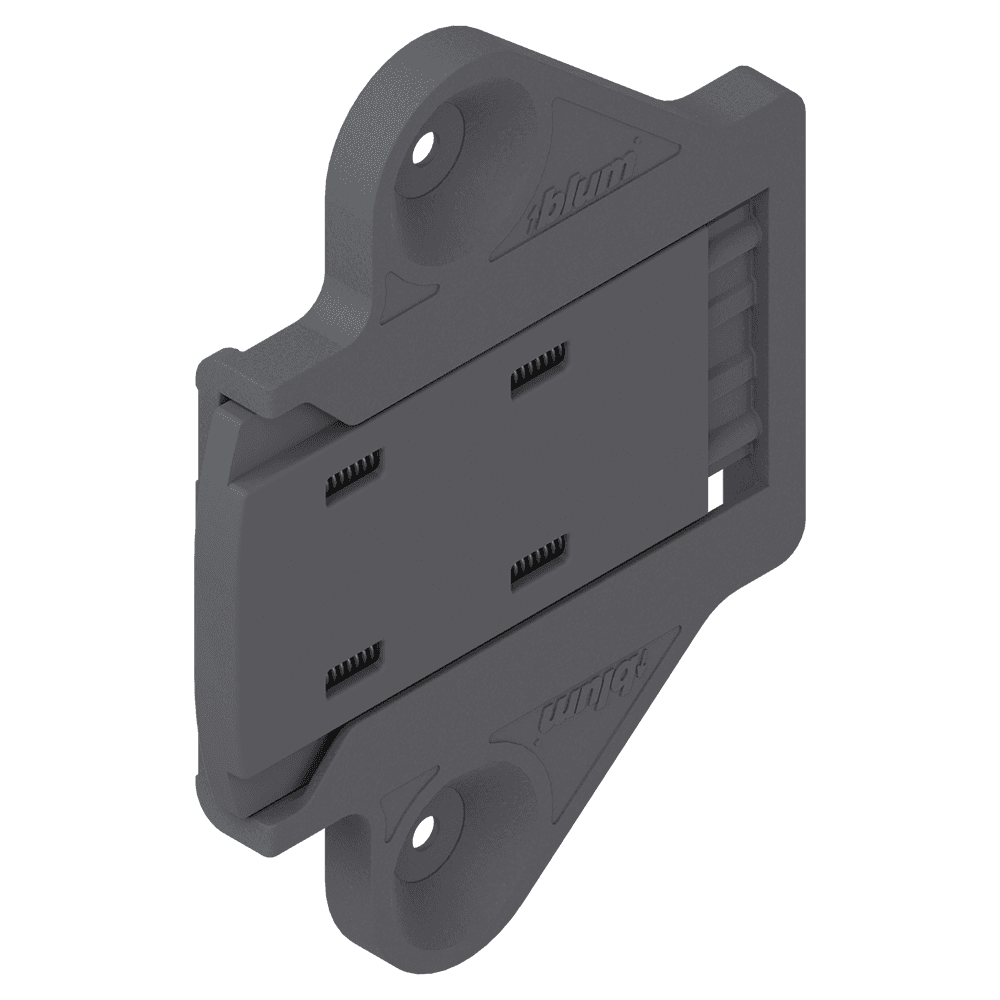 Dust Gray Servo-Drive Cabinet Distance Bumper with screw-on mounting for side or bottom of cabinet opening