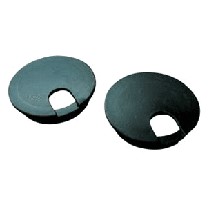 Get organized with Bainbridge's 1" black cord grommet - perfect for desks and workstations
