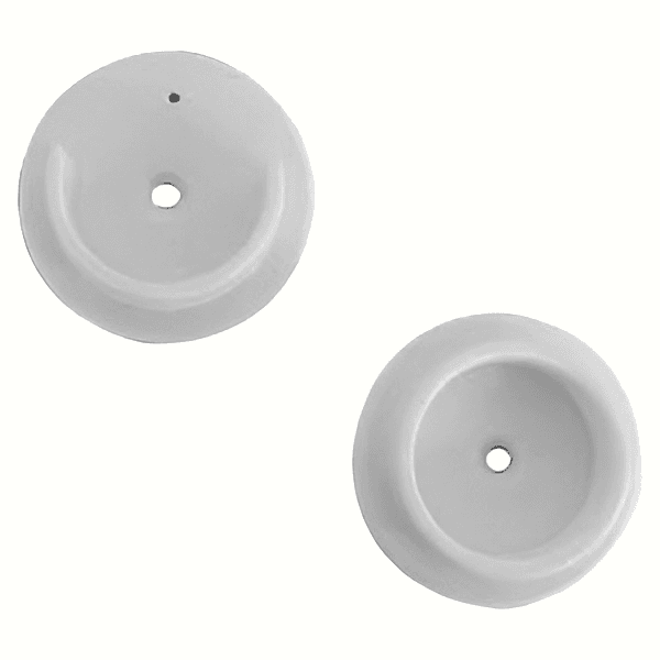 1-3/8" Diameter Pole Socket - White Finish - Fits Standard Rods - Easy Single Screw Installation