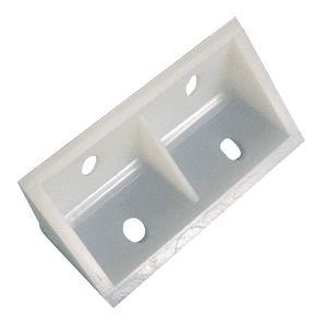2" x 3/4" x 3/4" Vertical Corner Brace, White, Pack of 1000 - Main Image