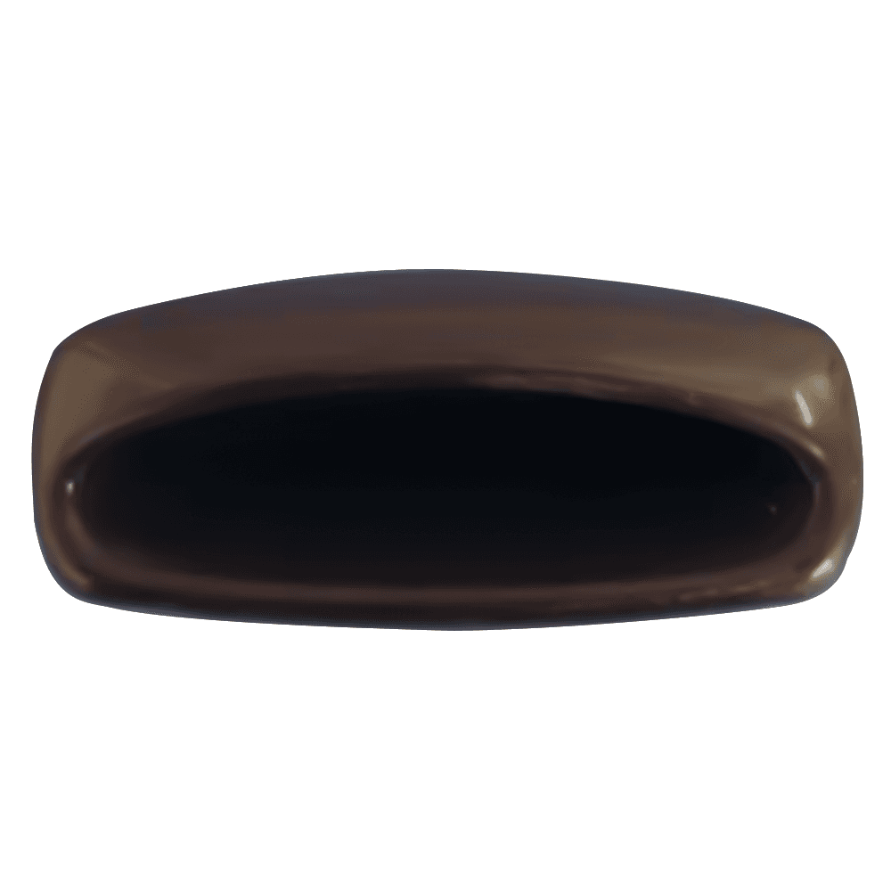 Bainbridge Manufacturing Inc - 2-55/64" Plastic Flush Pull in Brown - Front View