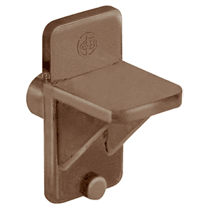 Bainbridge Manufacturing Inc: 1/4" Plastic Shelf Support, Brown Finish - Front View