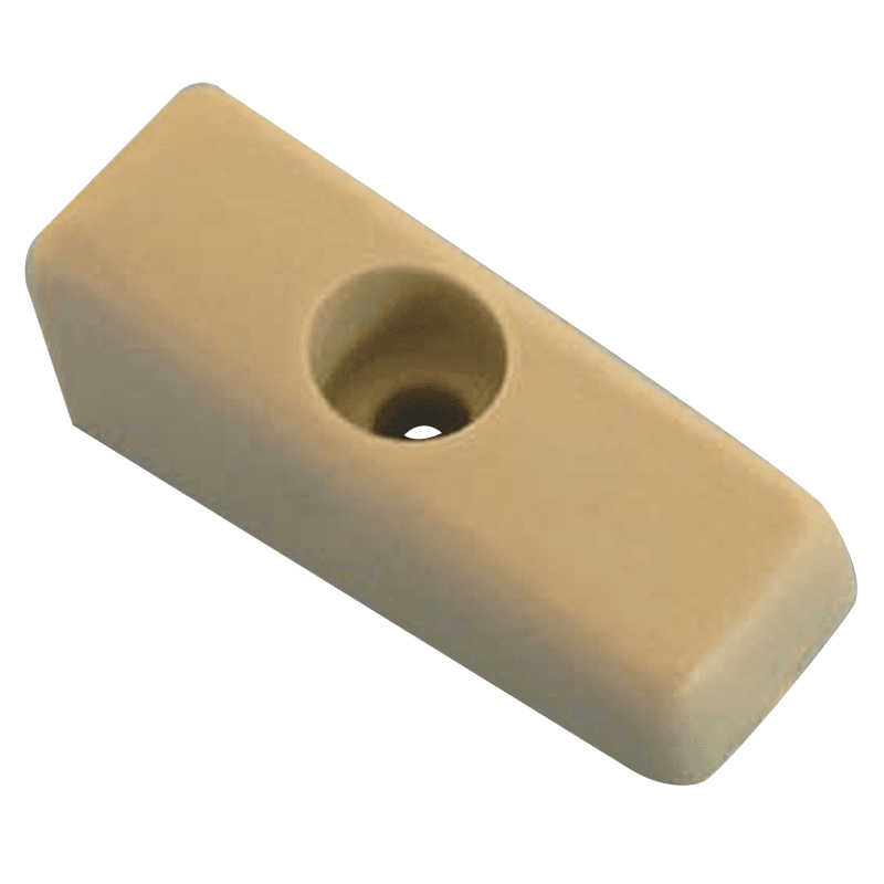 Almond plastic drawer bumper with reference tabs for easy alignment - Bainbridge Manufacturing Inc