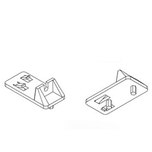 Clear Finish 5mm Shelf Support - Dual peg locking tongue support