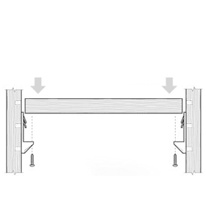 Clear Finish Dual Peg Locking Tongue 5mm Shelf Support