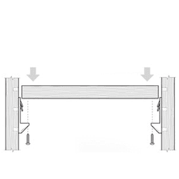 Clear Finish Dual Peg Locking Tongue 5mm Shelf Support