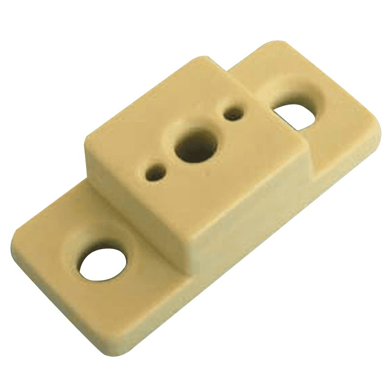 Drawer Slide Spacer in Black finish, 1/2" high, with cabinet mounting holes and center euro screw - Bainbridge Manufacturing Inc