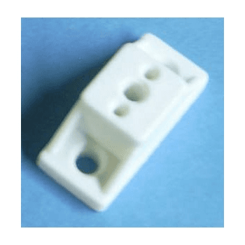 Euro Screw and Mounting Holes on Bainbridge Manufacturing Drawer Slide Spacer, 1-1/4", White