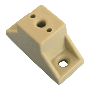 Drawer Slide Spacer in Almond: 1" high, 250/Box, for use with any drawer slides, clears face frames, with cabinet mounting holes and center euro screw.