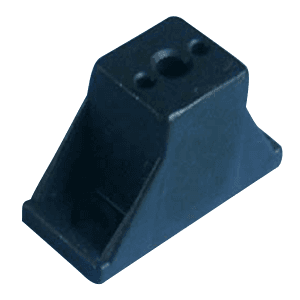 Drawer slide spacer in White finish with 2 mounting holes spaced 32mm apart for easy installation.