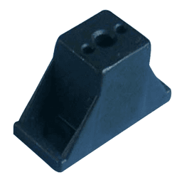 Drawer slide spacer in White finish with 2 mounting holes spaced 32mm apart for easy installation.