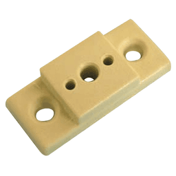 White Finish Drawer Slide Spacer - Mounting Holes Spaced 32mm Apart - Bainbridge Manufacturing Inc