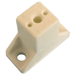 Bainbridge Manufacturing Drawer Slide Spacer, 1.5" White, Euro Screw Installation
