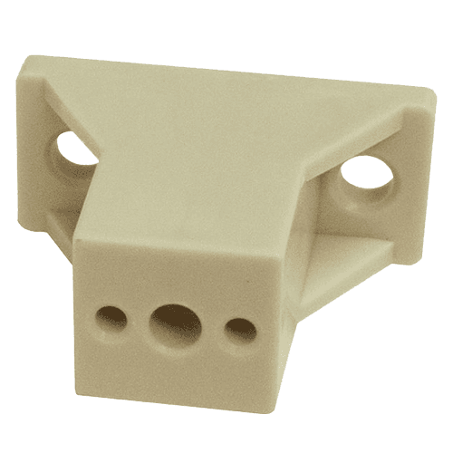 Drawer Slide Spacer in Almond finish for use with any drawer slides, used to clear face frames from Bainbridge Manufacturing Inc.