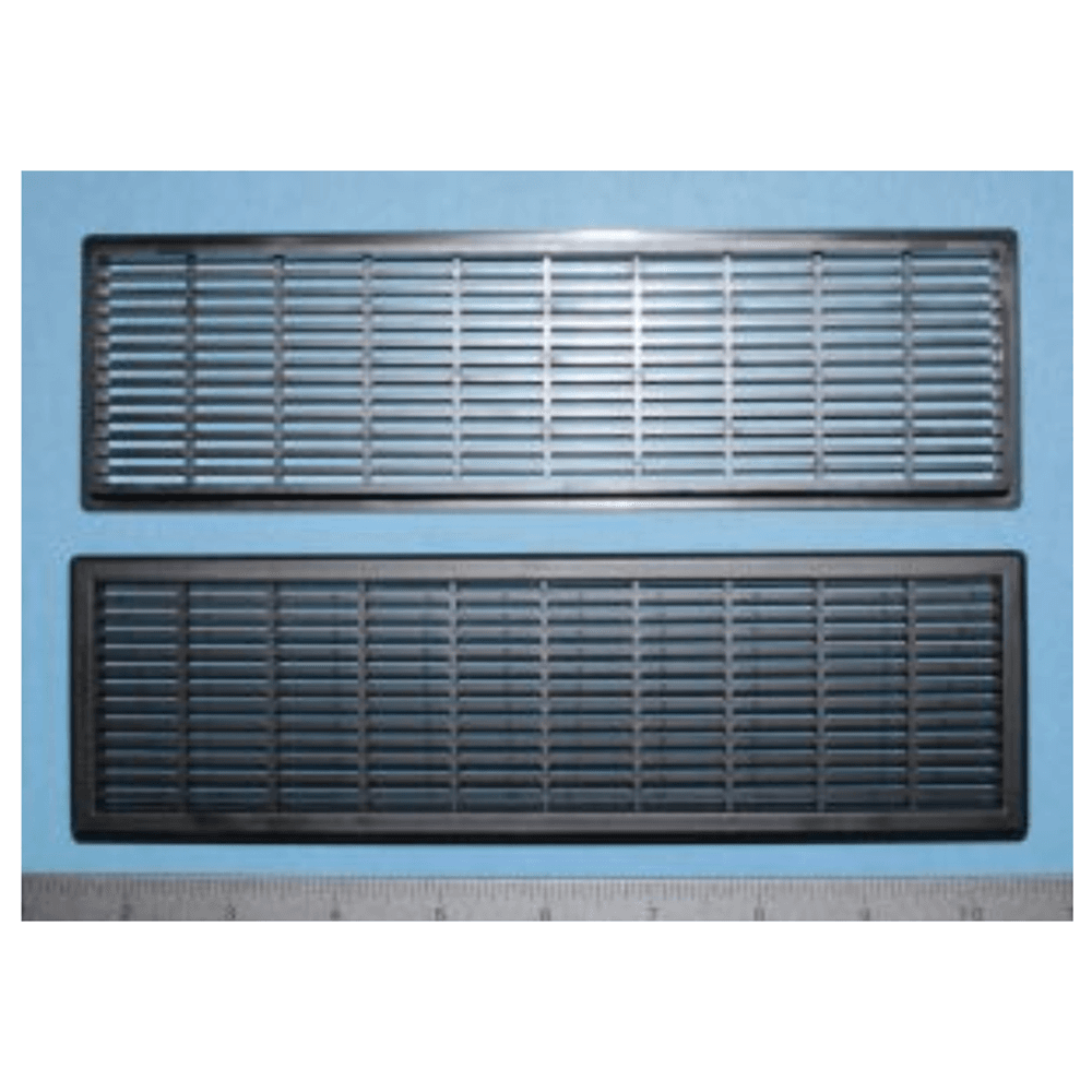 60mm x 220mm black plastic vent grill by Bainbridge Manufacturing Inc.