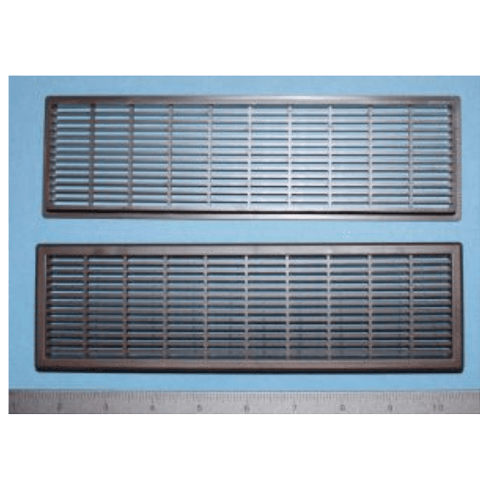 Dark Brown Plastic Vent Grill for Air Movement in Cabinets and Furniture - Bainbridge Manufacturing Inc.