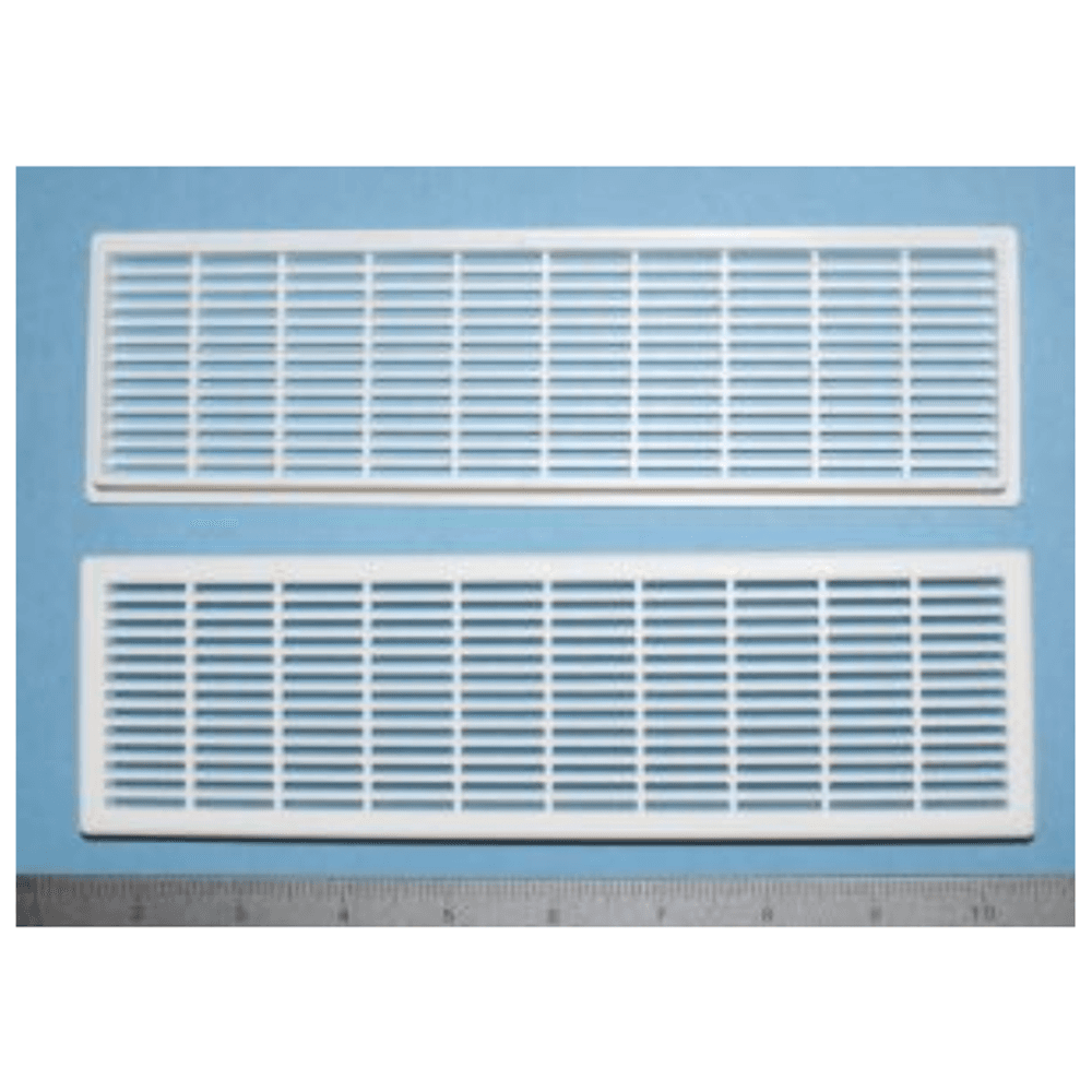 Bainbridge 60mm x 220mm White Plastic Vent Grill for Air Movement and Heat Reduction