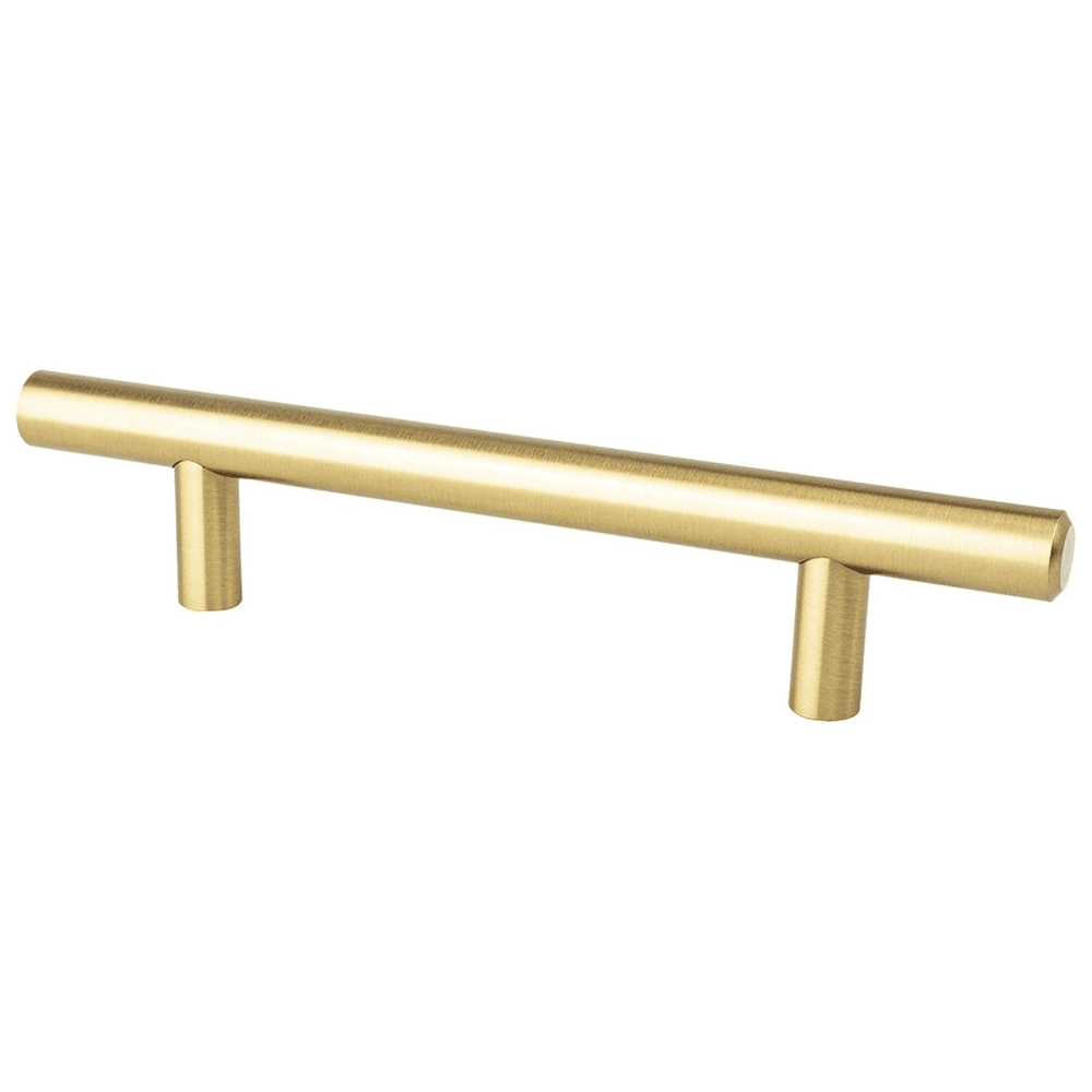 Berenson Hardware 3-25/32" Tempo T-Bar Pull in Modern Brushed Gold finish