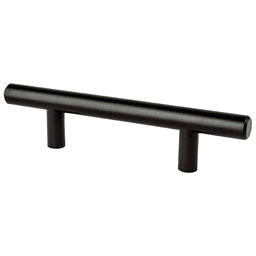 Berenson Hardware 3" Tempo T-Bar Pull in Black on White Background