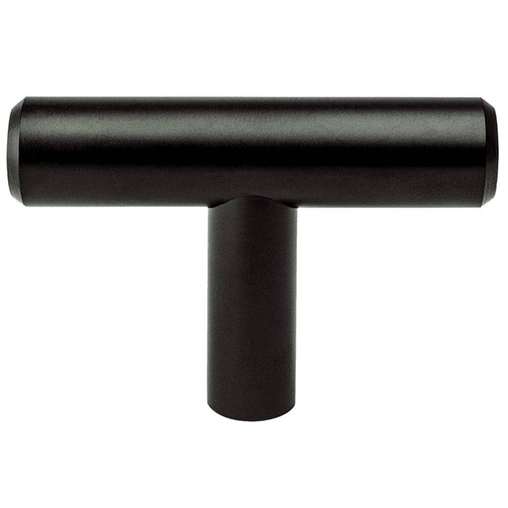 Berenson Hardware 2" Tempo T-Bar Knob in Black - Modern Cabinet Hardware