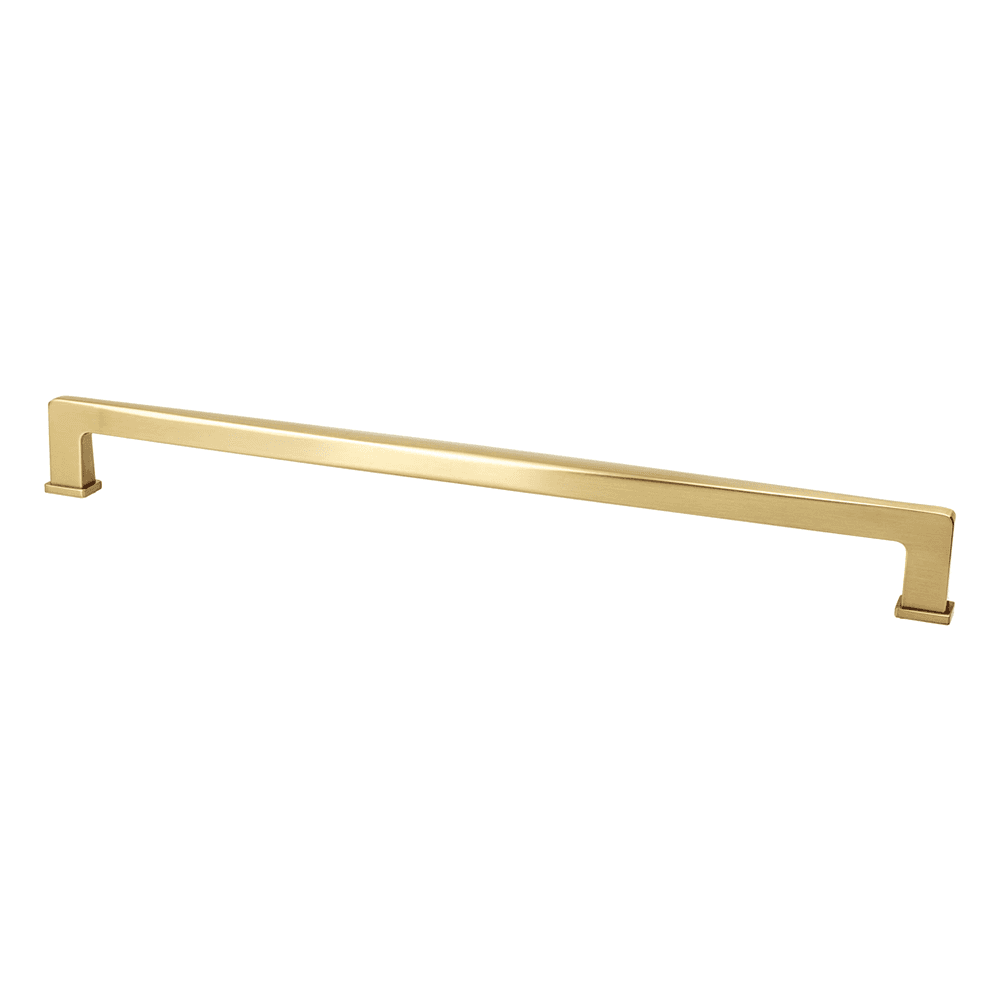 18" Modern Brushed Gold Appliance Pull from Berenson Hardware's Subtle Surge Collection