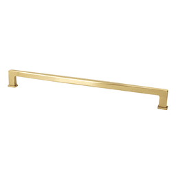 18" Modern Brushed Gold Appliance Pull from Berenson Hardware's Subtle Surge Collection