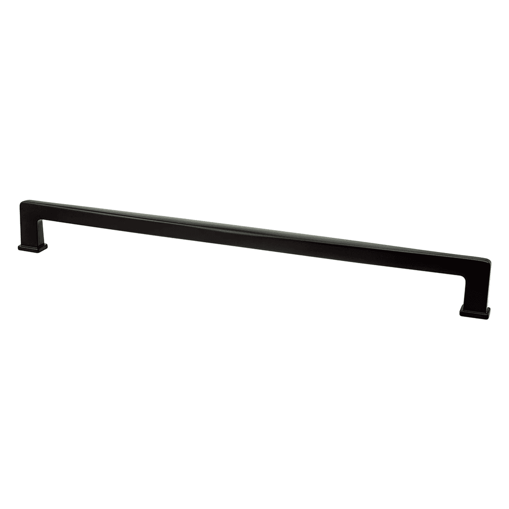 Berenson Hardware 18" Subtle Surge Appliance Pull in Matte Black for Transitional Design