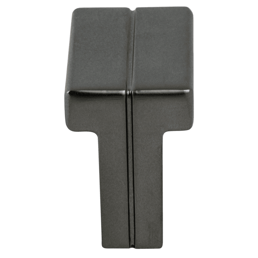 Berenson Hardware Skyline Slate Knob in 3/4" size with T-shaped cross-section and shallow channel in Slate finish