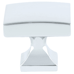 Berenson Hardware 1-3/8" Epoch Edge Square Knob in Polished Chrome on White Background