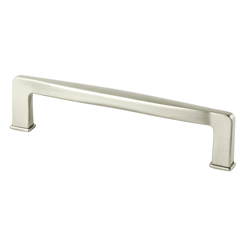128mm brushed nickel decorative bar pull from Berenson Hardware's Subtle Surge Collection