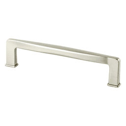 128mm brushed nickel decorative bar pull from Berenson Hardware's Subtle Surge Collection
