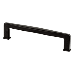 128mm Subtle Surge Decorative Bar Pull in Matte Black by Berenson Hardware