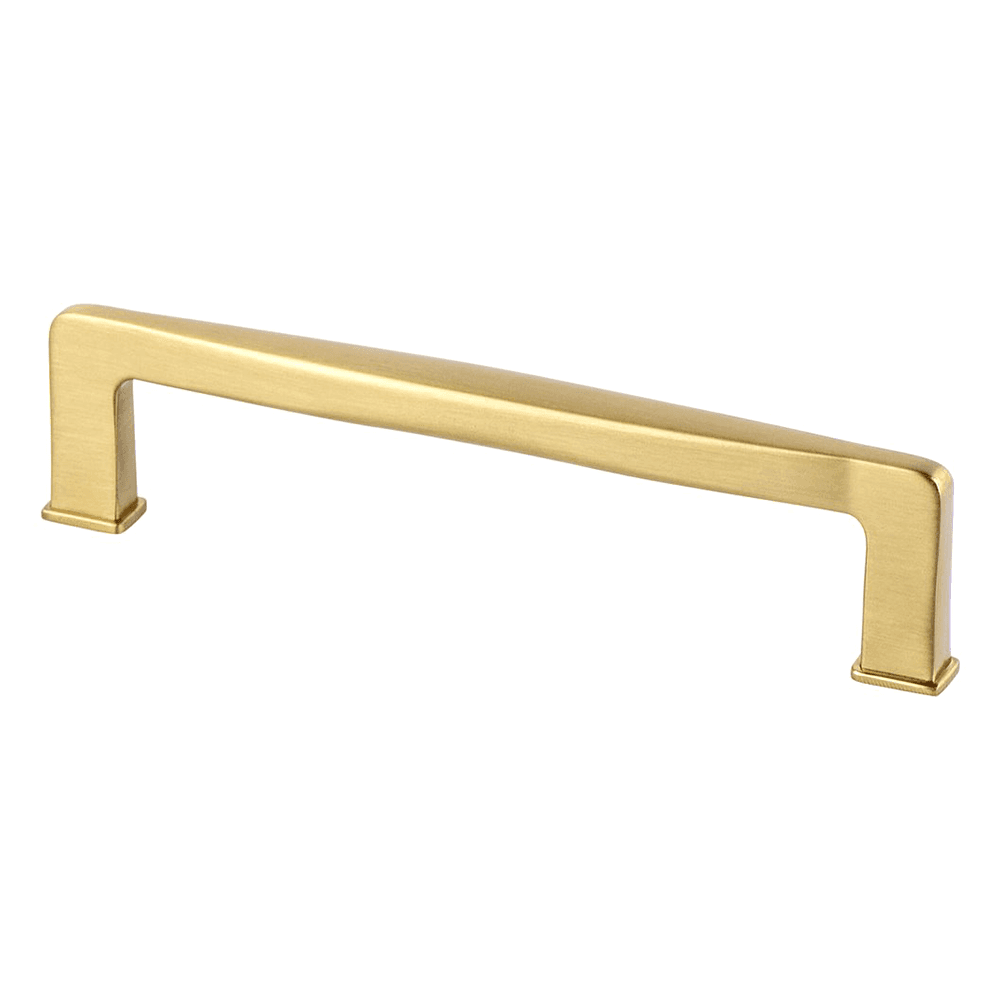 128mm Subtle Surge Decorative Bar Pull in Modern Brushed Gold