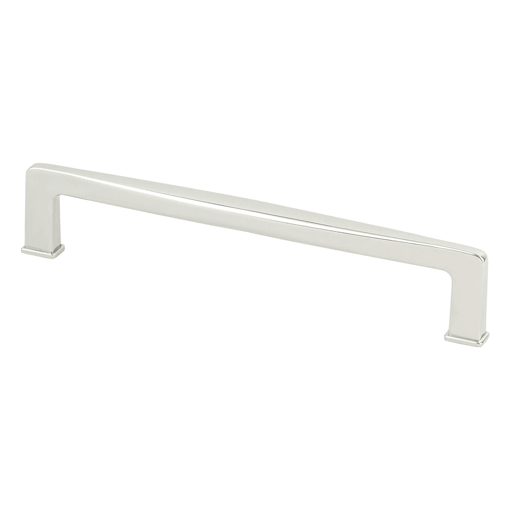 160mm Subtle Surge Decorative Bar Pull, Polished Nickel