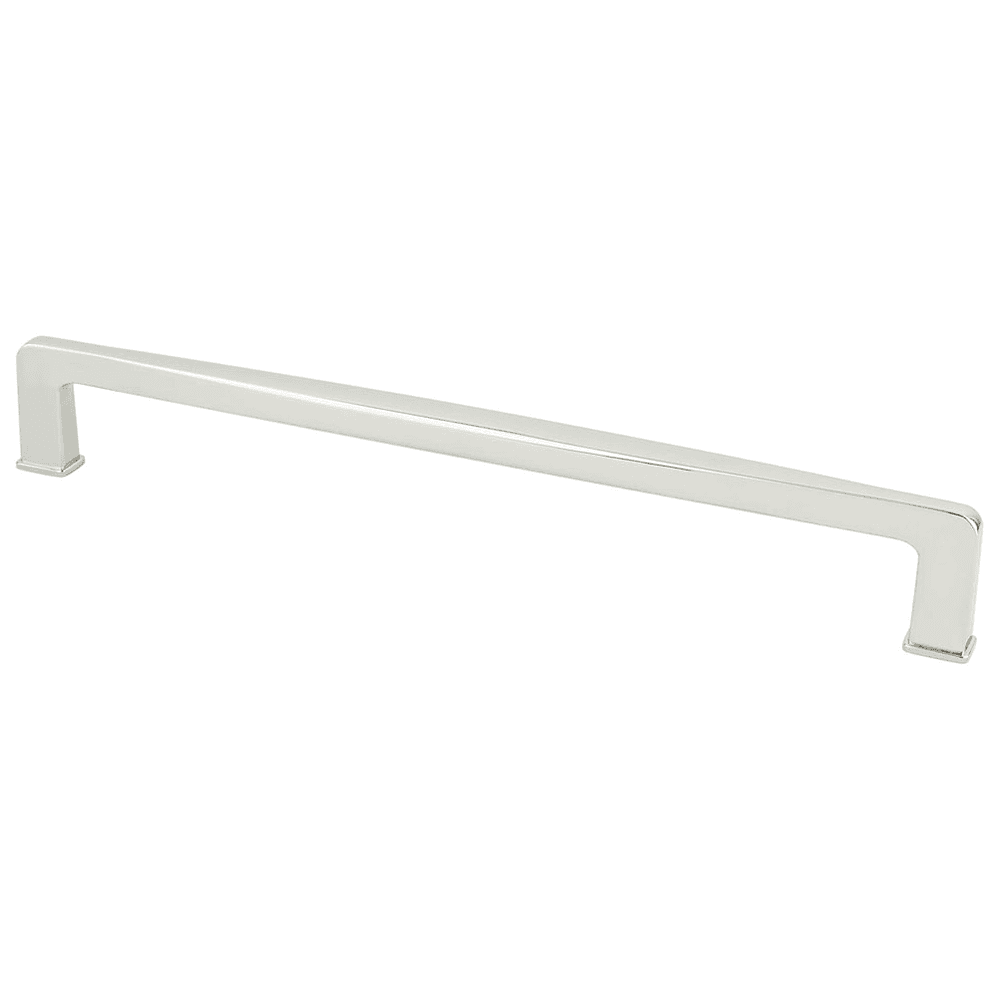 224mm Subtle Surge Decorative Bar Pull, Polished Nickel - Berenson Hardware