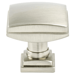 Berenson Hardware 1-1/4" Tailored Traditional Square Knob in Brushed Nickel